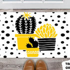 Tapete Capacho Personalizado Cactos Amarelo