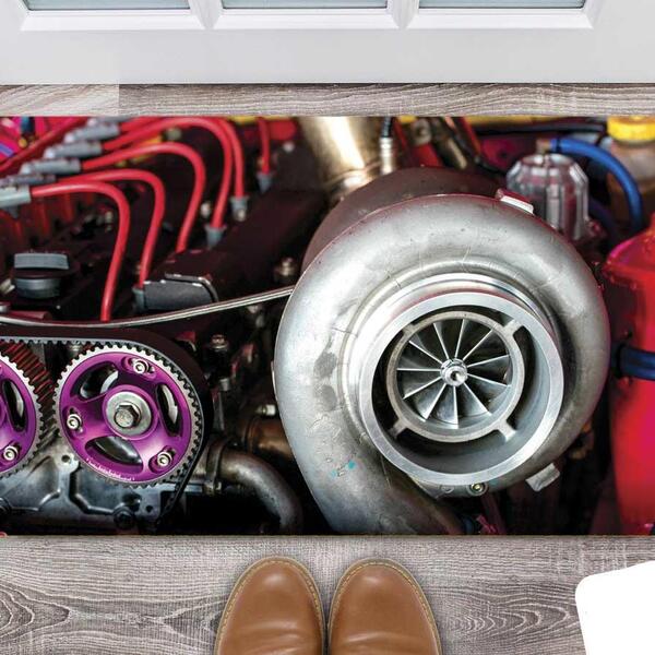 Tapete Capacho Personalizado Carro Tunado Tunnig - Motor Turbo