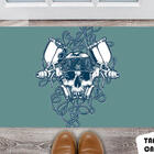 Tapete Capacho Personalizado Caveira Bebendo