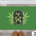 Tapete Capacho Personalizado Caveira Bob Marley