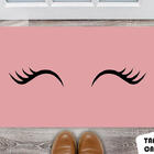 Tapete Capacho Personalizado Cilios Rosa