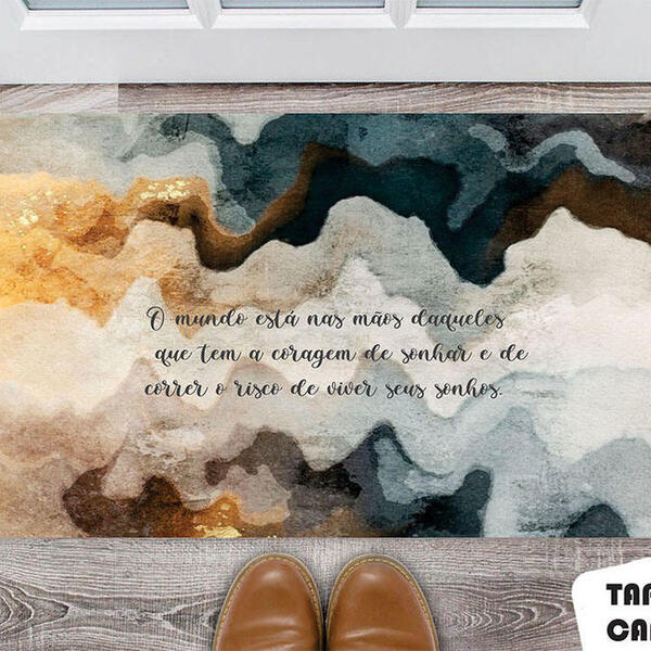 Tapete Capacho Personalizado Correr O Risco De Viver Seus Son