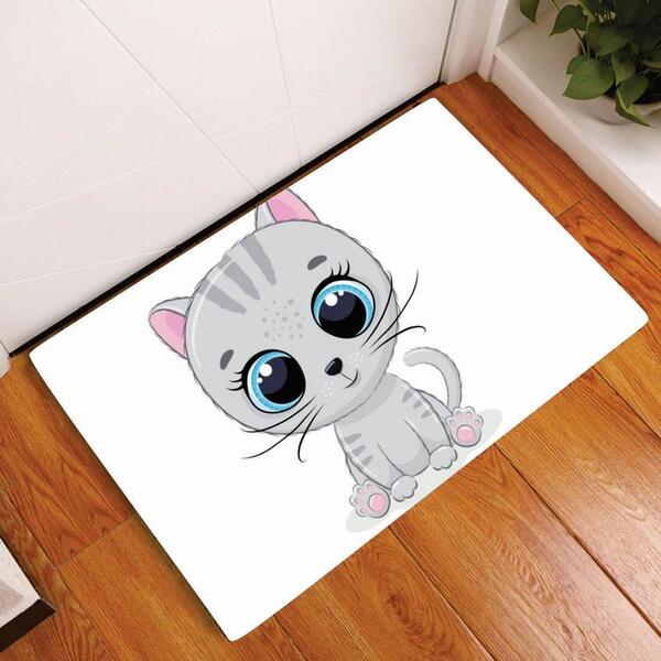 Tapete Capacho Personalizado Decorativo Gatinho