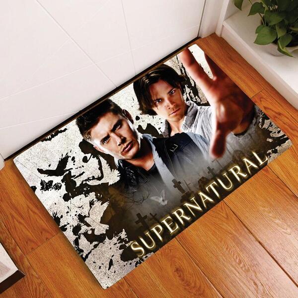 Tapete Capacho Personalizado Decorativo Supernatural Irmãos