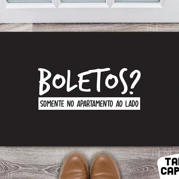 Tapete Capacho Personalizado Divertido Boletos Ao Lado