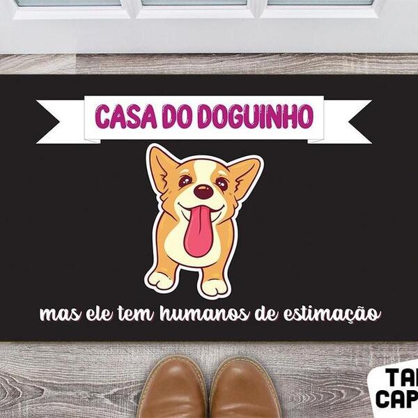 Tapete Capacho Personalizado Divertido Casa Do Doguinho