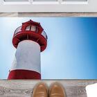 Tapete Capacho Personalizado Divertido Faról Vermelho