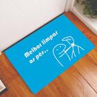 Tapete Capacho Personalizado Divertido Flork Limpar Os Pes Az