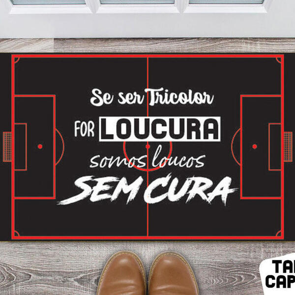 Tapete Capacho Personalizado Divertido Futebol Clubes Amo Meu