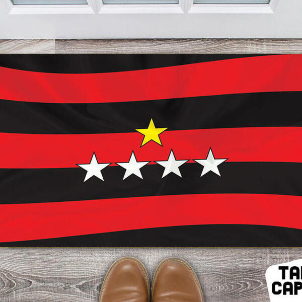 Tapete Capacho Personalizado Divertido Futebol Clubes Bandeir