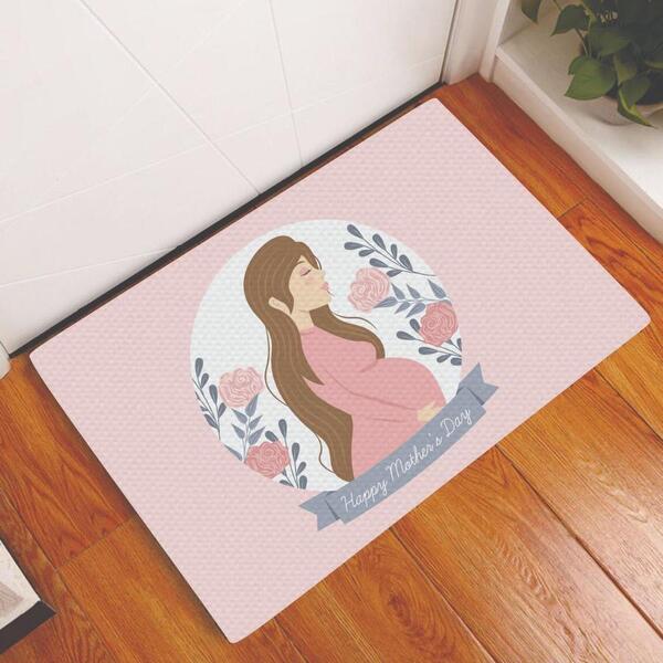 Tapete Capacho Personalizado Divertido Happy Mothers Day Gráv