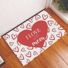 Tapete Capacho Personalizado Divertido I Love You Mom Corações