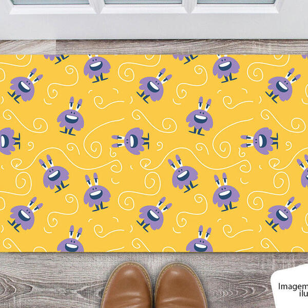 Tapete Capacho Personalizado Divertido Infantil Kids Quarto M