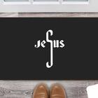 Tapete Capacho Personalizado Divertido Jesus Letras