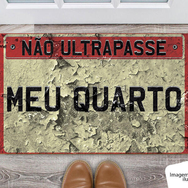 Tapete Capacho Personalizado Divertido Juvenil Kids Quarto Nã