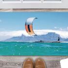 Tapete Capacho Personalizado Divertido Kitesurf