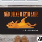 Tapete Capacho Personalizado Divertido Não Deixe O Gato Sair