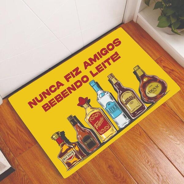 Tapete Capacho Personalizado Divertido Nunca Fiz Amigos Amare