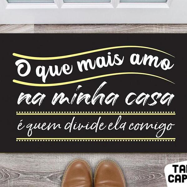 Tapete Capacho Personalizado Divertido O Que Eu Mais Amo Em C