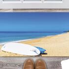 Tapete Capacho Personalizado Divertido Pranchas Na Areia