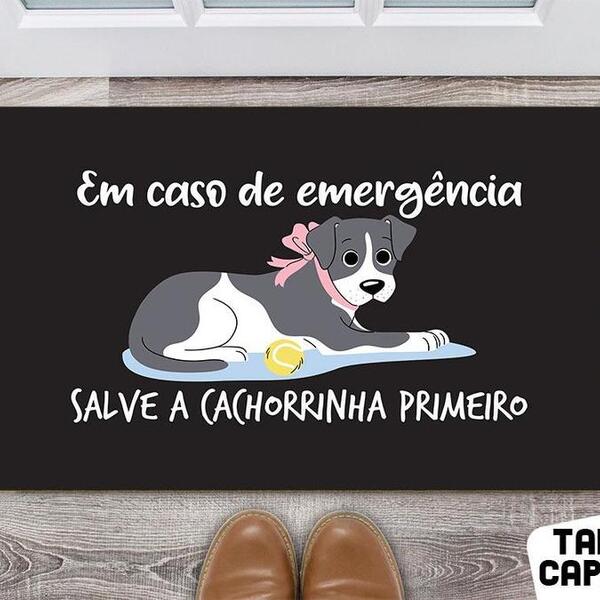 Tapete Capacho Personalizado Divertido Salve A Cachorra Prime