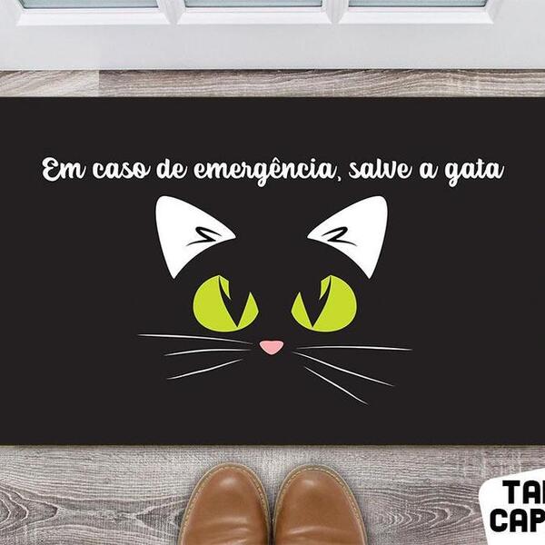 Tapete Capacho Personalizado Divertido Salve A Gata
