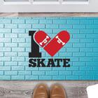 Tapete Capacho Personalizado Divertido Skate Eu Amo Skate