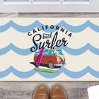 Tapete Capacho Personalizado Divertido Surf Califórnia Kombi