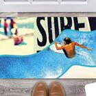 Tapete Capacho Personalizado Divertido Surf Surfista Montagem