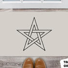 Tapete Capacho Personalizado Estrela Preta