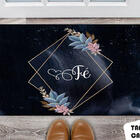 Tapete Capacho Personalizado Fé Floral Cósmico