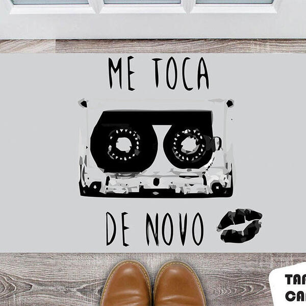 Tapete Capacho Personalizado Fita Me Toca De Novo