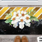 Tapete Capacho Personalizado Floral Fundo Universo X Gold