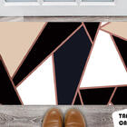 Tapete Capacho Personalizado Formatos De Triângulo Tons Escur