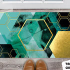 Tapete Capacho Personalizado Hexagonos Estampa Texturizada Ve