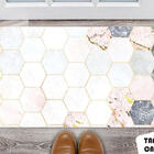 Tapete Capacho Personalizado Hexagonos Lateral Tons Claros E