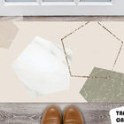 Tapete Capacho Personalizado Hexágonos Marmorizados