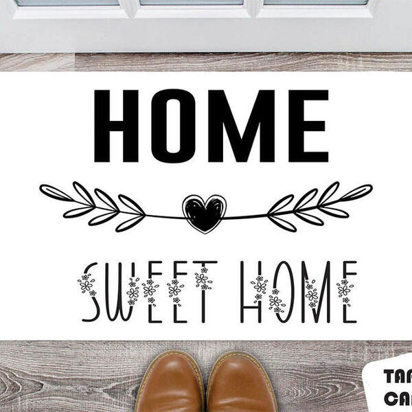 Tapete Capacho Personalizado Home Sweet Home Love