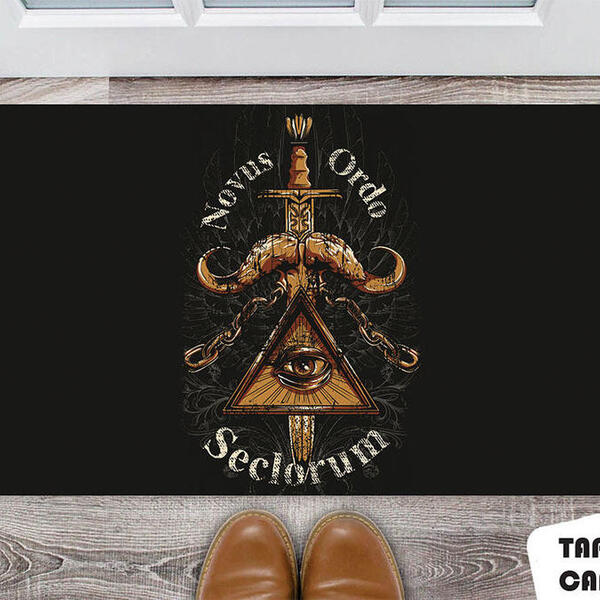Tapete Capacho Personalizado Iluminatti Novus Ordo