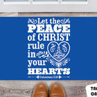 Tapete Capacho Personalizado Jesus A Paz Do Senhor Em Inglês