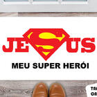 Tapete Capacho Personalizado Jesus Meu Super Heroi