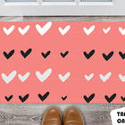 Tapete Capacho Personalizado Linhas De Coração