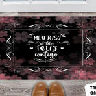 Tapete Capacho Personalizado Meu Riso É Tão Feliz Contigo