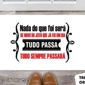 Tapete Capacho Personalizado Nada Do Que Foi Será | Leroy Merlin