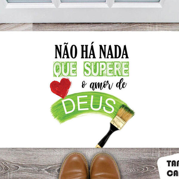 Tapete Capacho Personalizado Não Há Nada Que Supere O Amor De