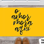 Tapete Capacho Personalizado O Amor Mora Aqui