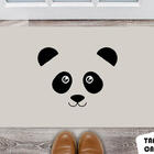 Tapete Capacho Personalizado Panda Cinza