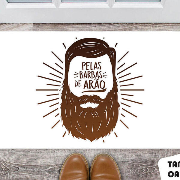 Tapete Capacho Personalizado Pelas Barbas De Arão