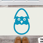 Tapete Capacho Personalizado Pinguim Azul