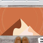 Tapete Capacho Personalizado Piramides Tons Marrons